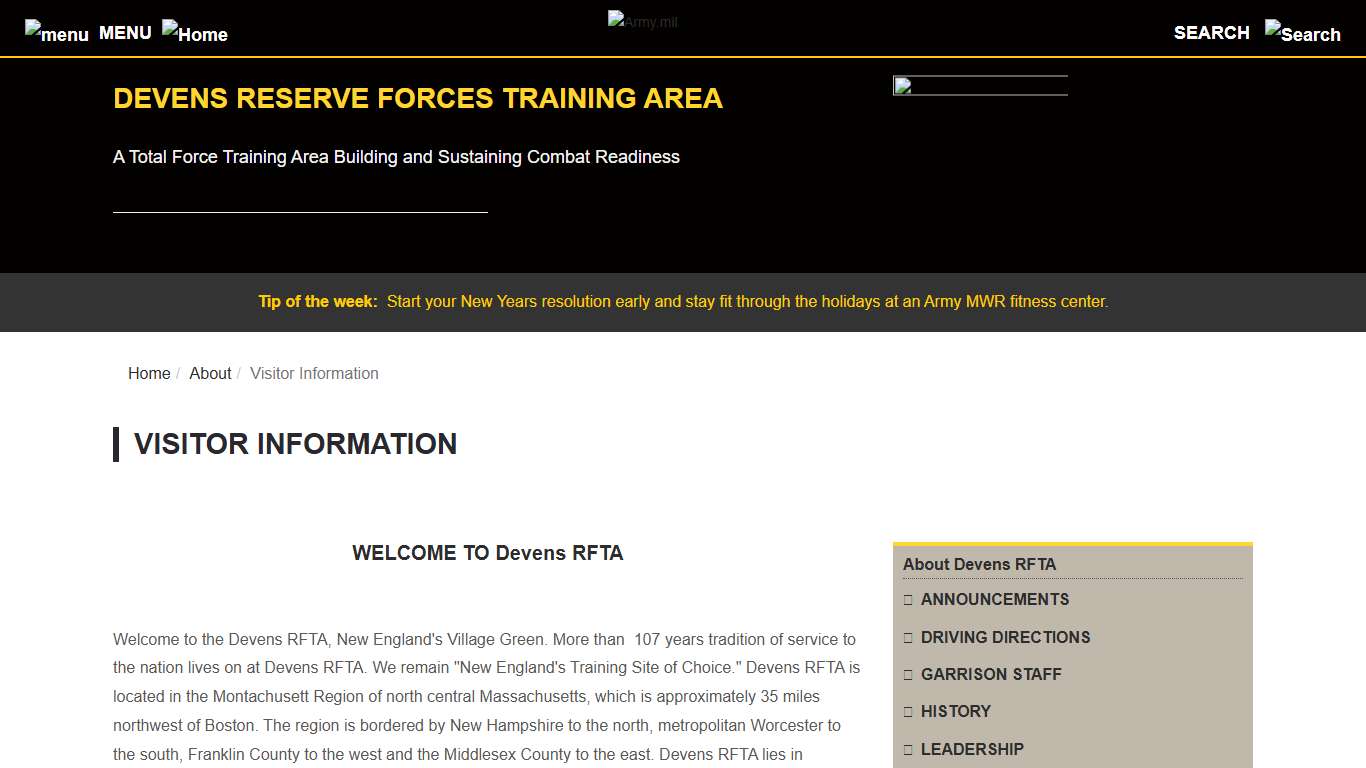 Visitor Information :: Devens